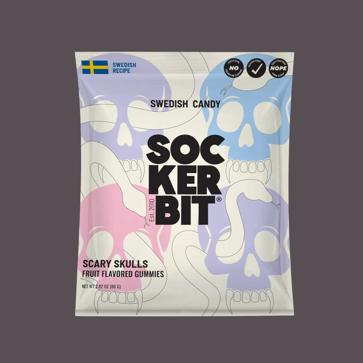 swedish candy sockerbit scary skulls