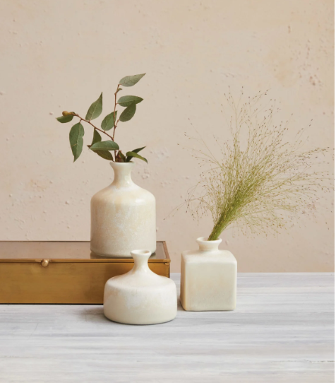 Stoneware Vases, Assorted