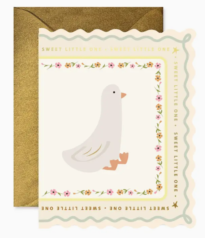 Sweet Little Goose Scallop Card