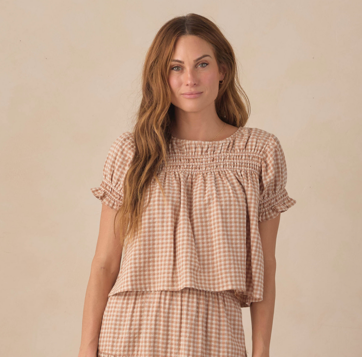 Colette Top | Fawn Gingham 