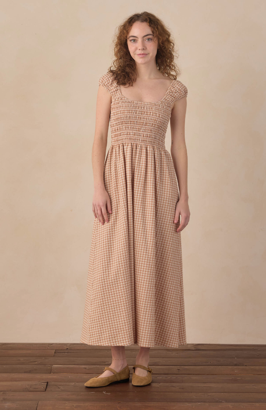Jess Dress | Fawn Gingham