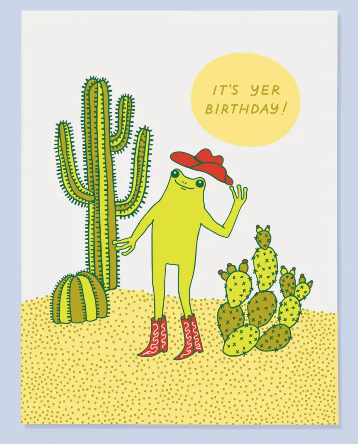 Western Frog Birthday Card