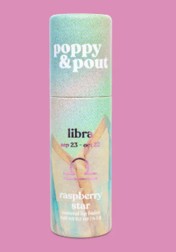 Zodiac Libra Raspberry Star Lip Balm
