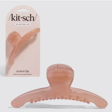 Recycled Plastic Large Arched Clip - Soft Pink
