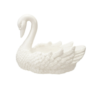 Swan Shaped Dish | White