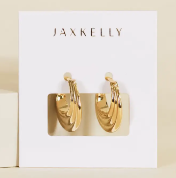 Gold Hoop - Triple Arch Earrings