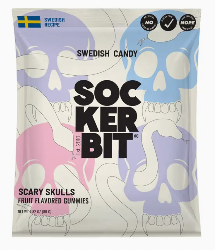 Scary Skulls Swedish Candy Bag