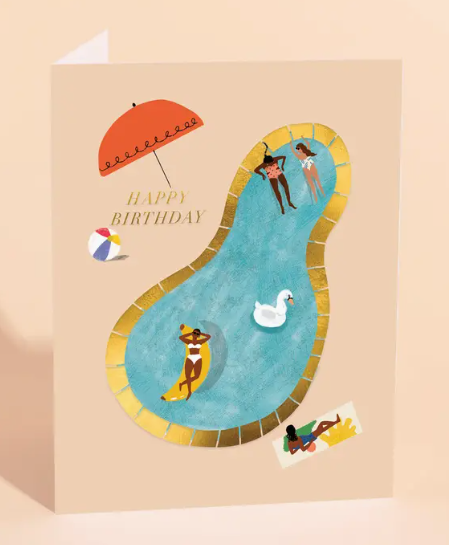 Poolside Birthday - Birthday Card