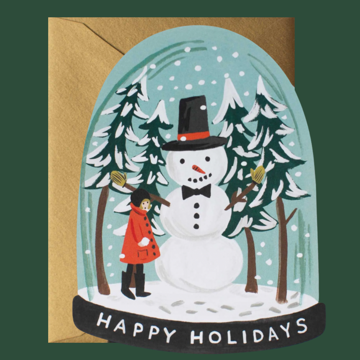 snow globe happy holiday cards
