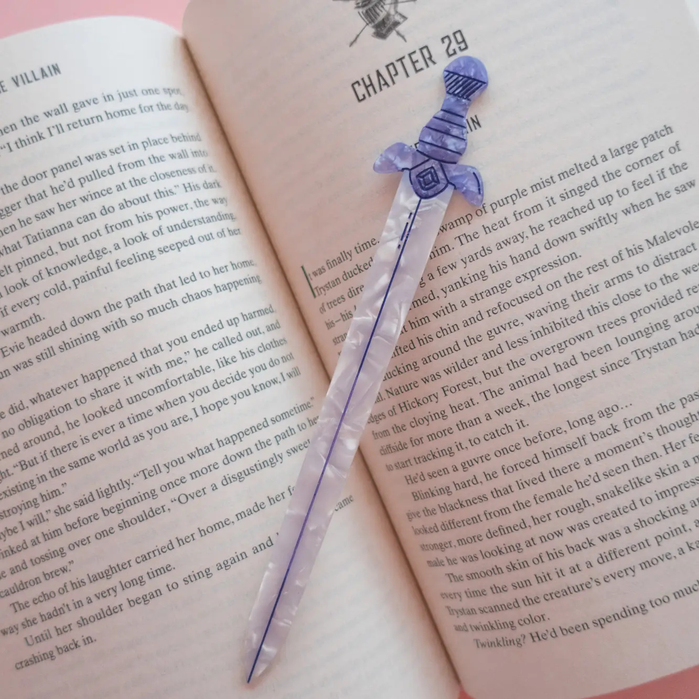 a sword shaped bookmark