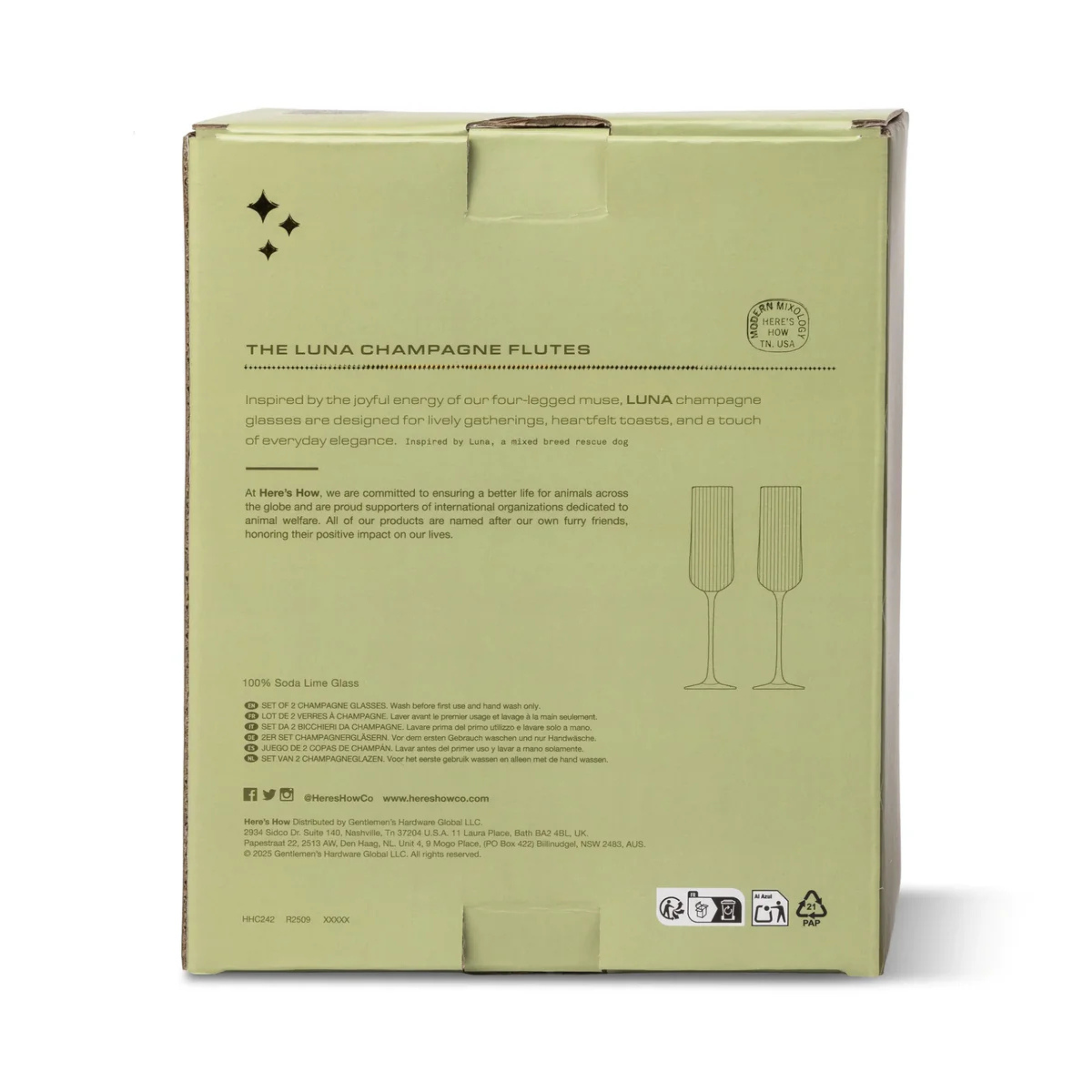 "The Luna Champagne Flutes"