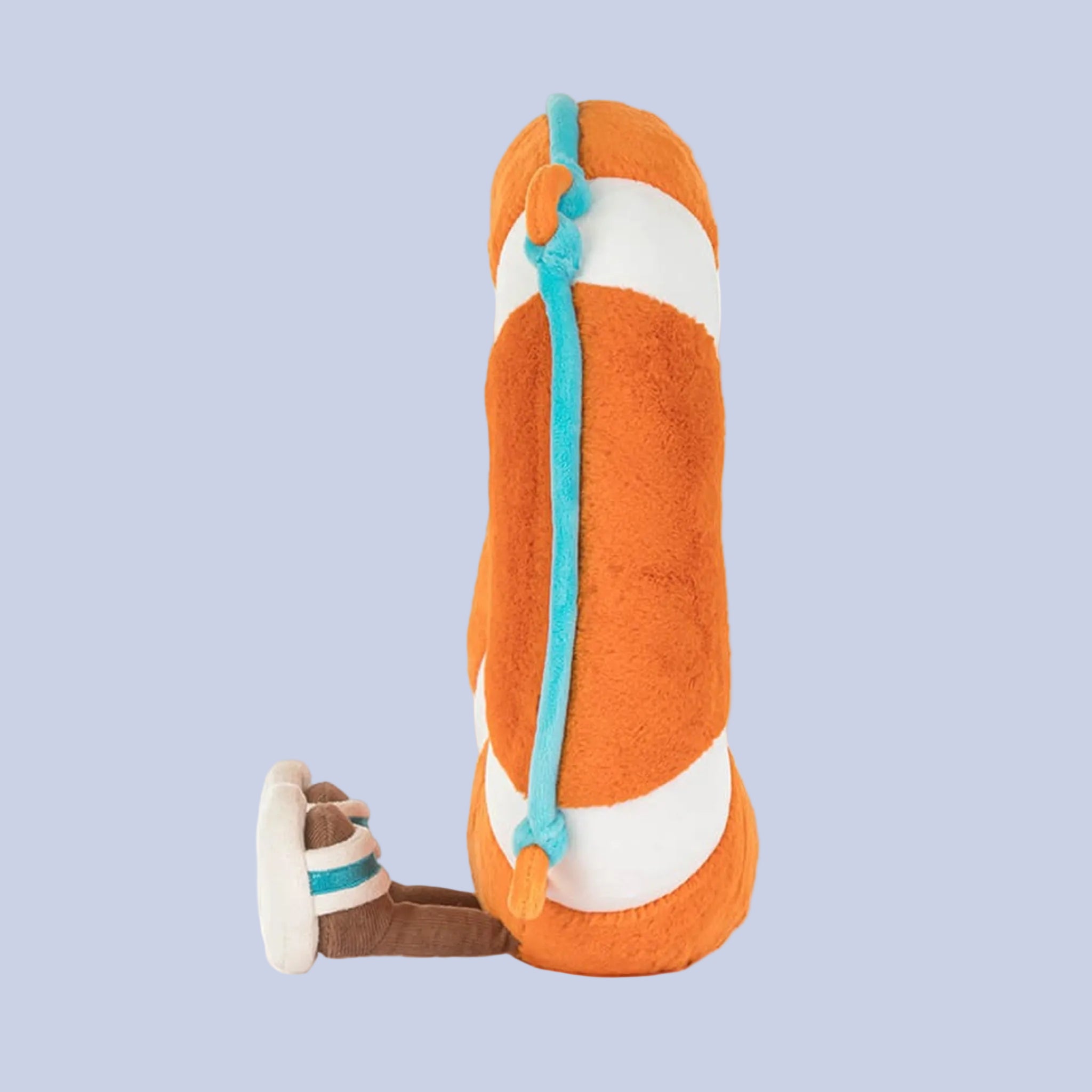 Plush life buoy toy with a smiling face on a white background, featuring the Jellycat brand.