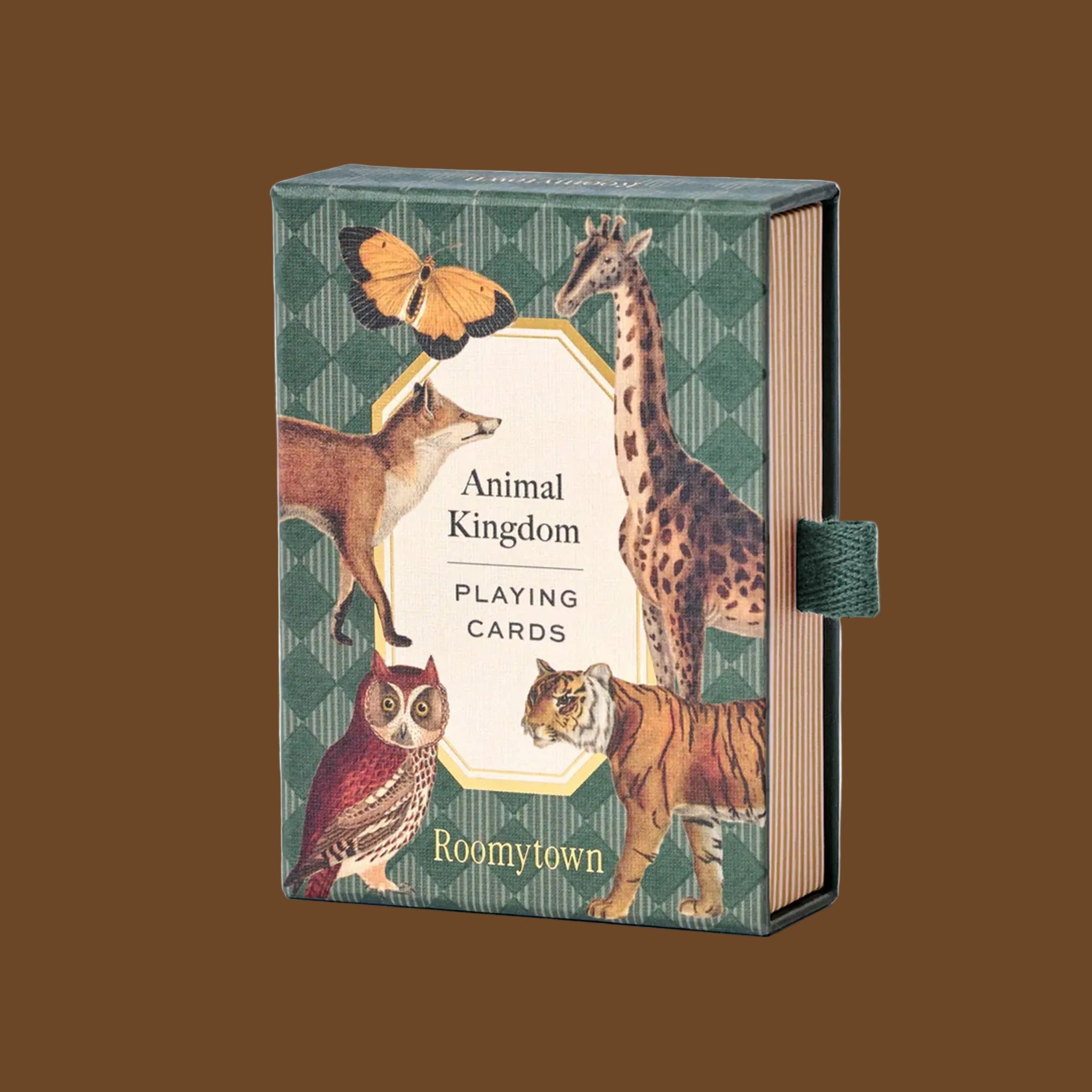 "Animal Kingdom Playing Cards". A set of animal themed playing cards with animal illustrations on the deck. 