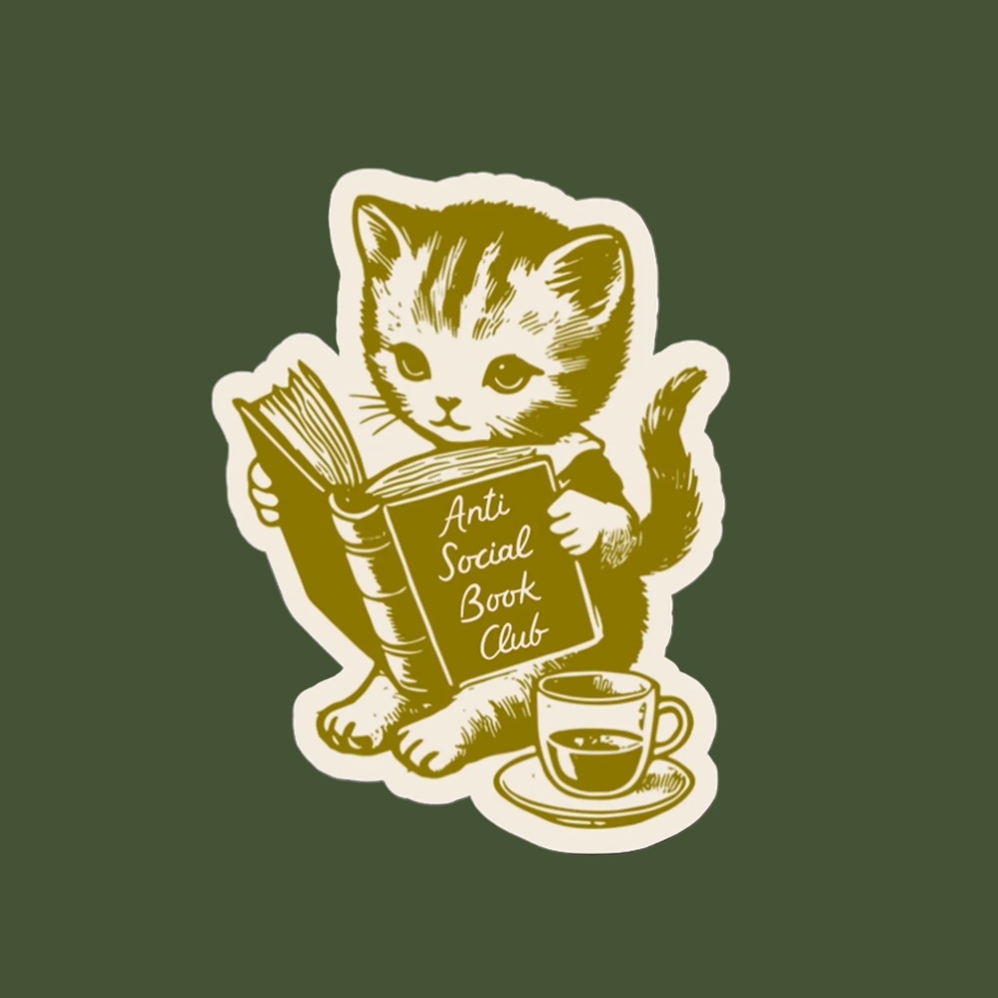 "Anti Social Book Club" sticker