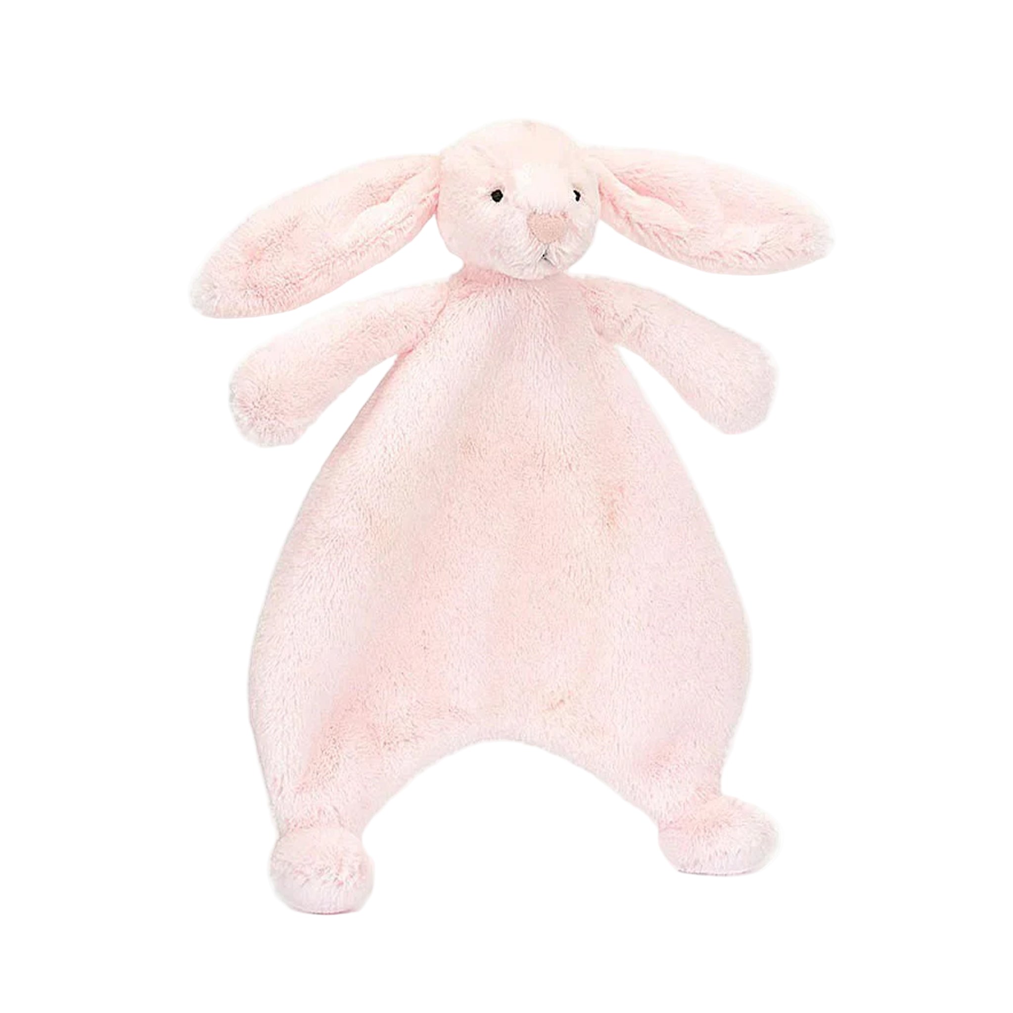 A light pink bashful bunny stuffed toy / mini blanket. 