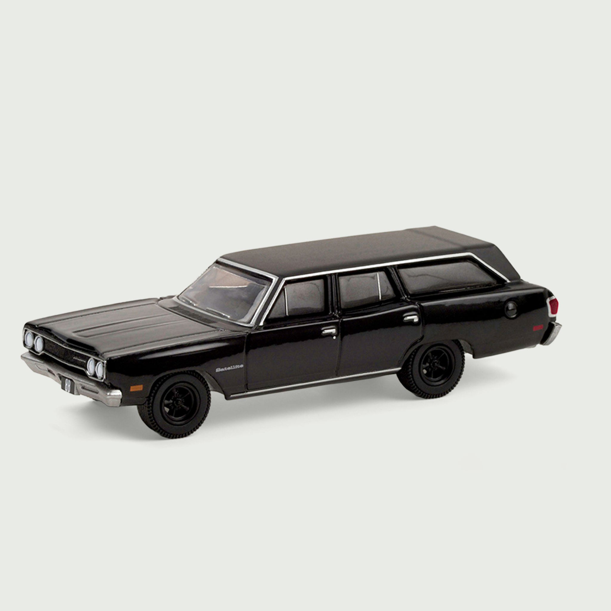 Black Plymouth Station wagon toy car. 