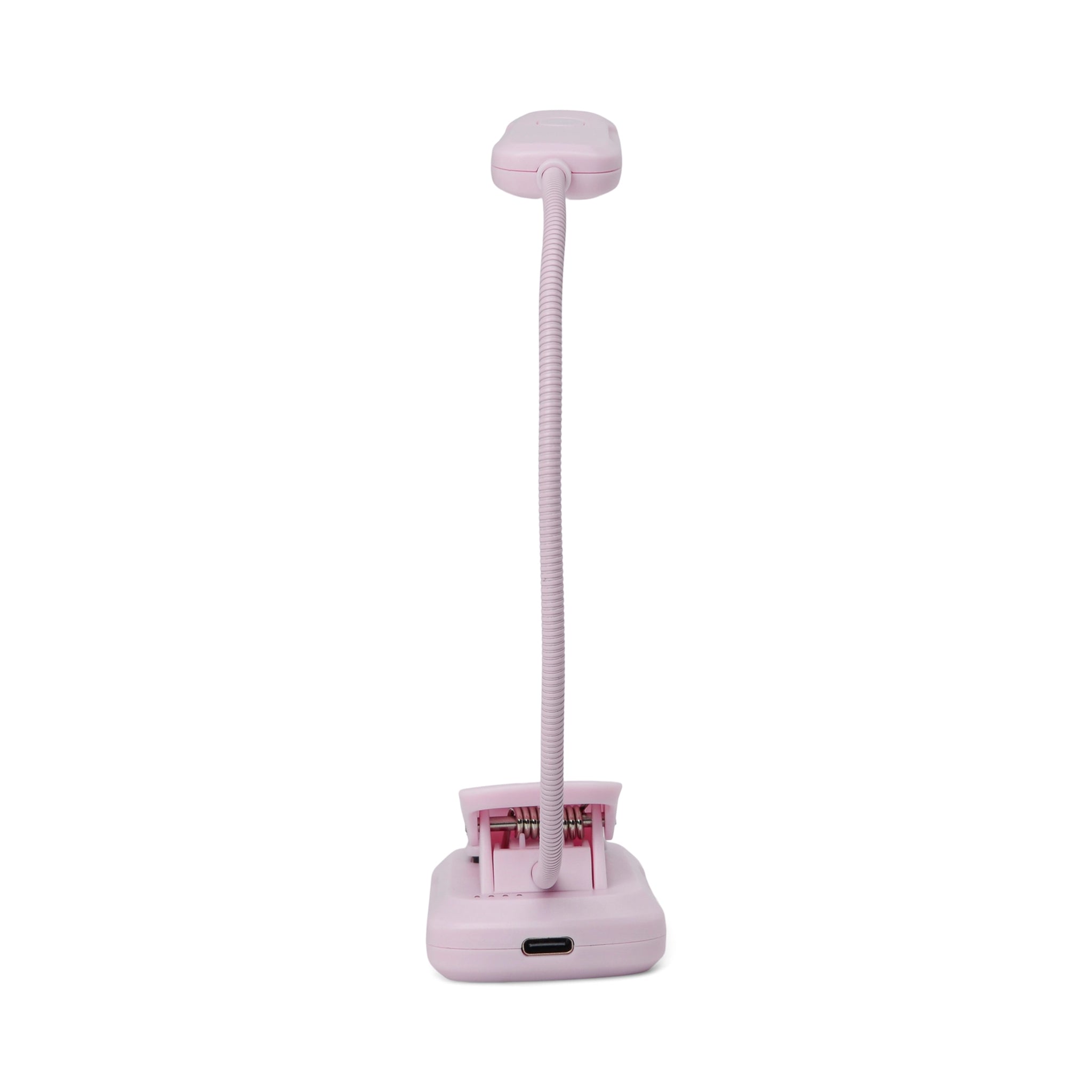 A lilac colored rechargeable book light 