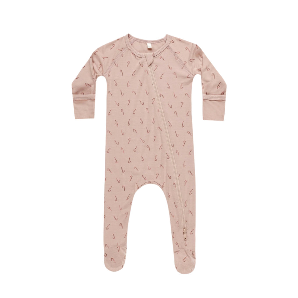 Bamboo Zip Footie Candy Cane Pigment