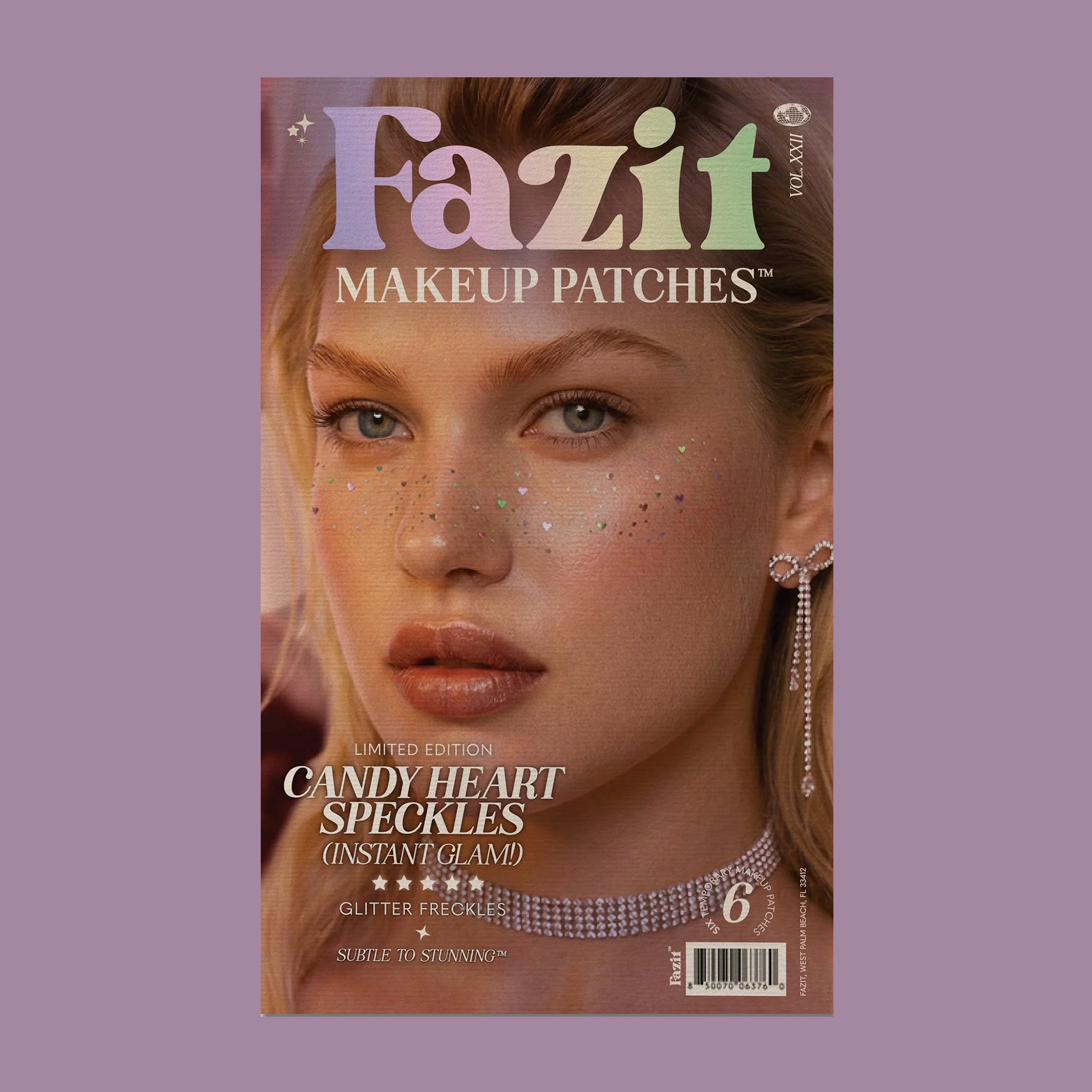 "Fazit Makeup Patches Limited Edition Candy Heart Speckles (Instant Glam)."