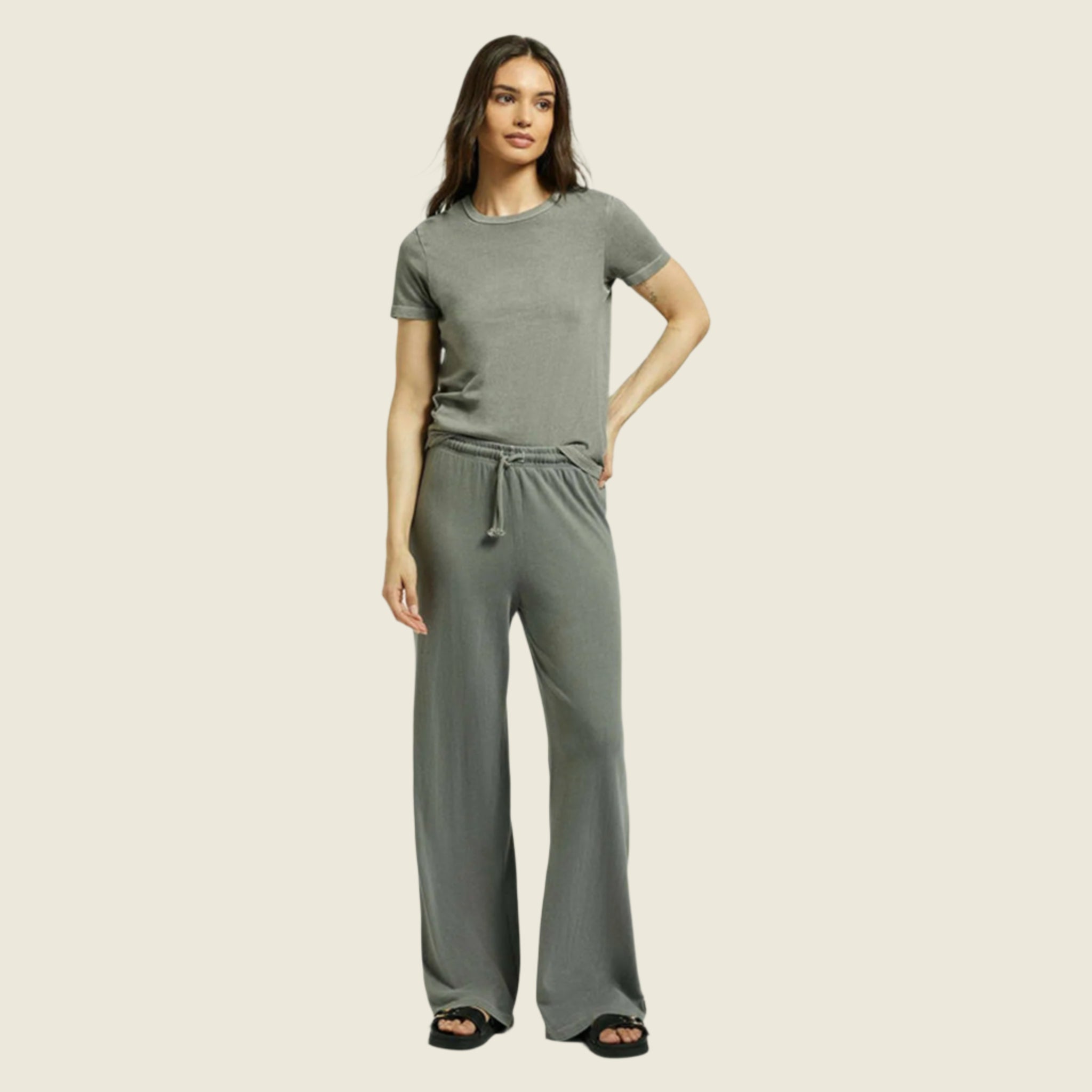 Carefree Organic Garment Dye Lounge Pant | Washed Black