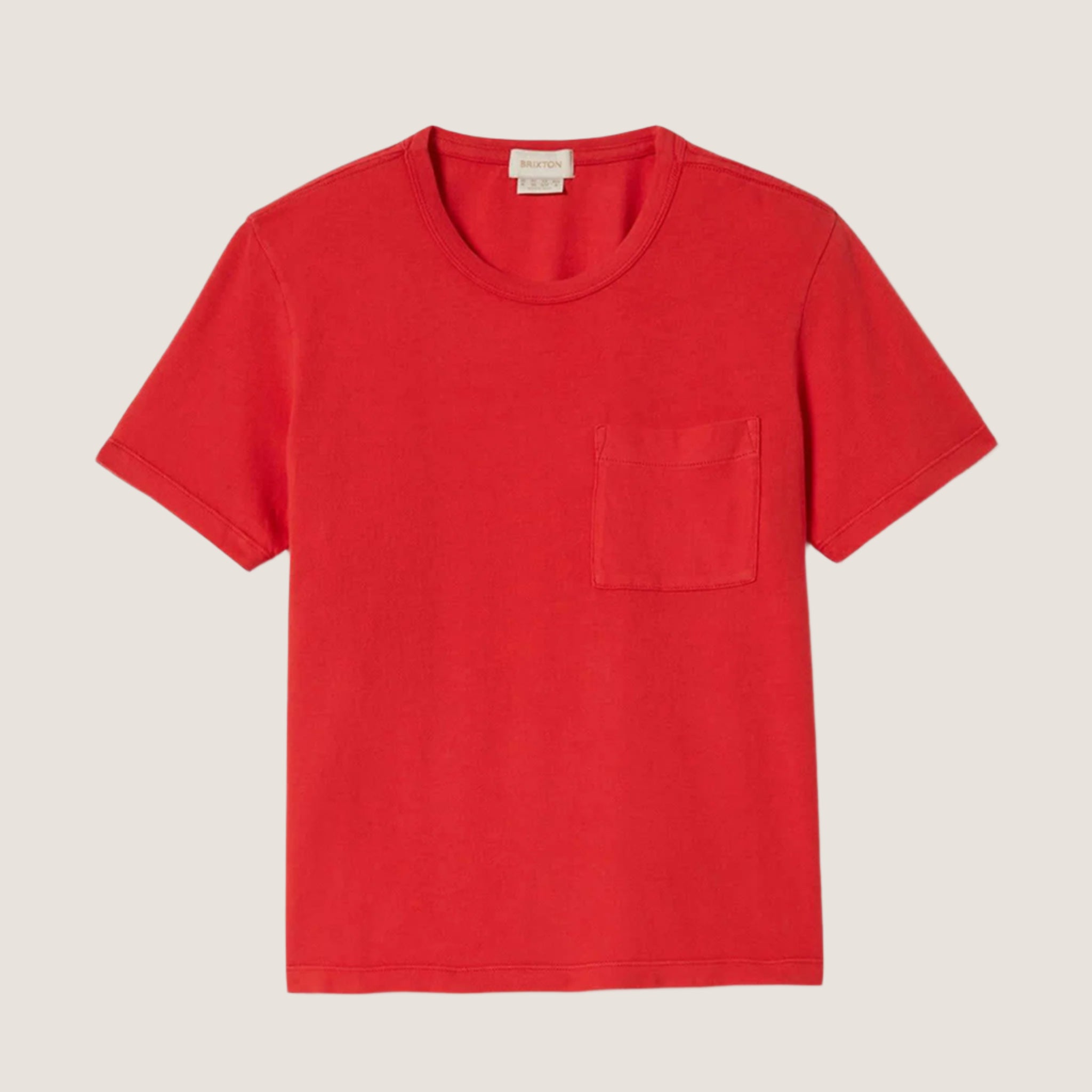 A red short sleeve t-shirt. 