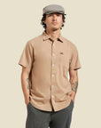 Men's Charter Sol Wash Short Sleeve Button Up | Burro Brown