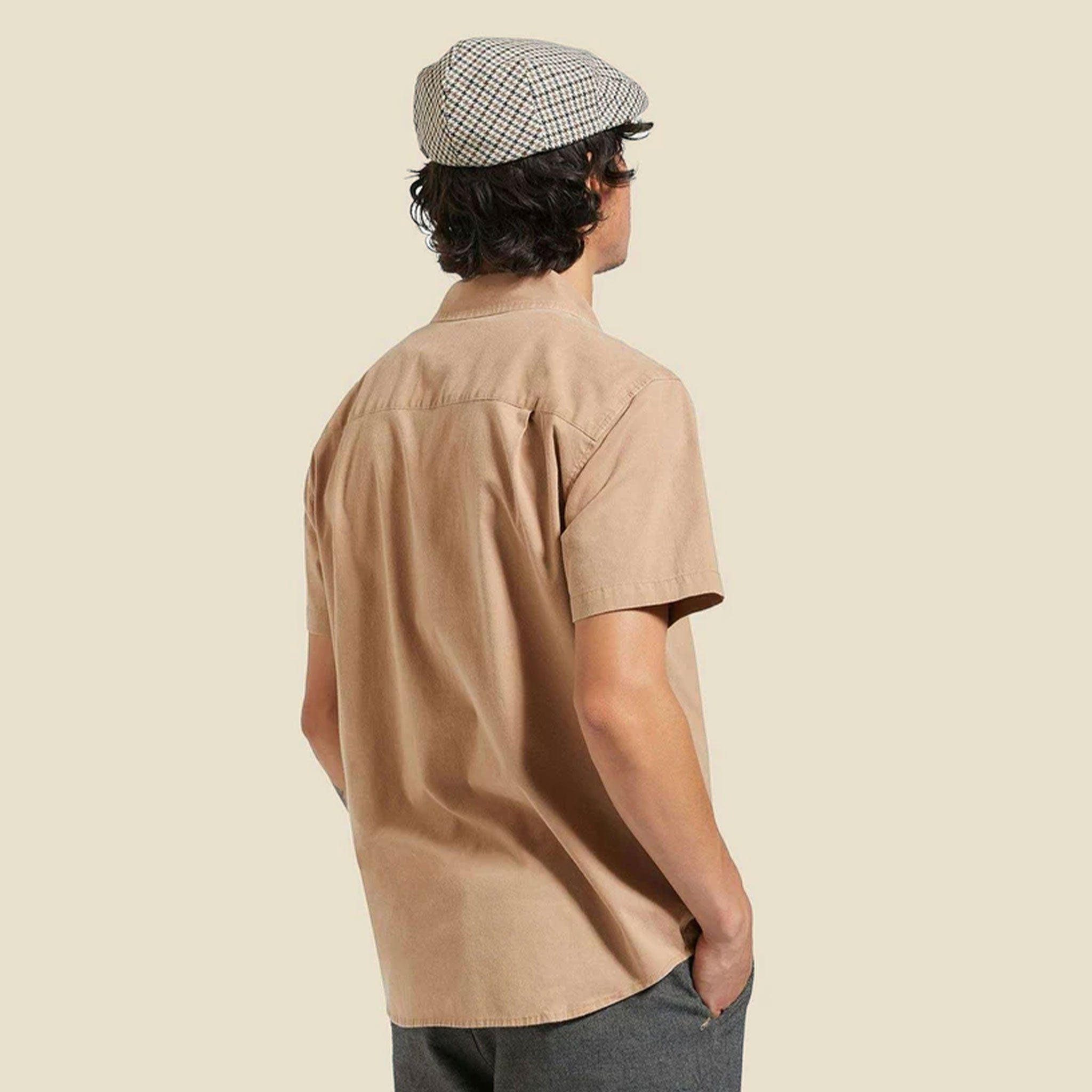 Men&#39;s Charter Sol Wash Short Sleeve Button Up | Burro Brown