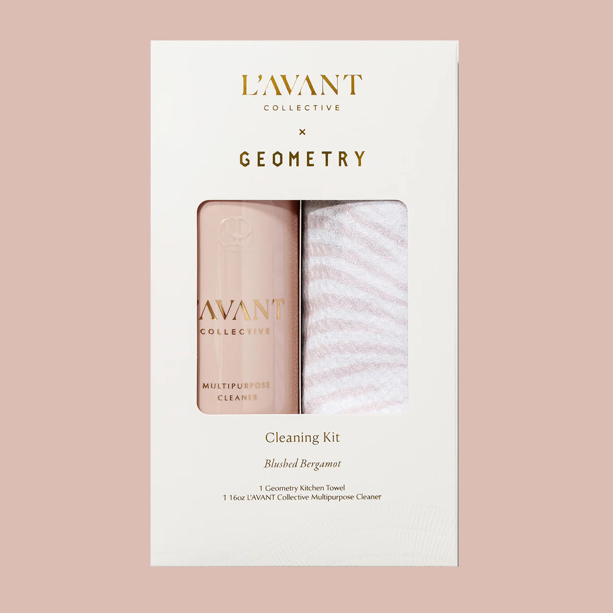 "L'AVANT Collective x Geometry Cleaning Kit Blush Bergamot". 