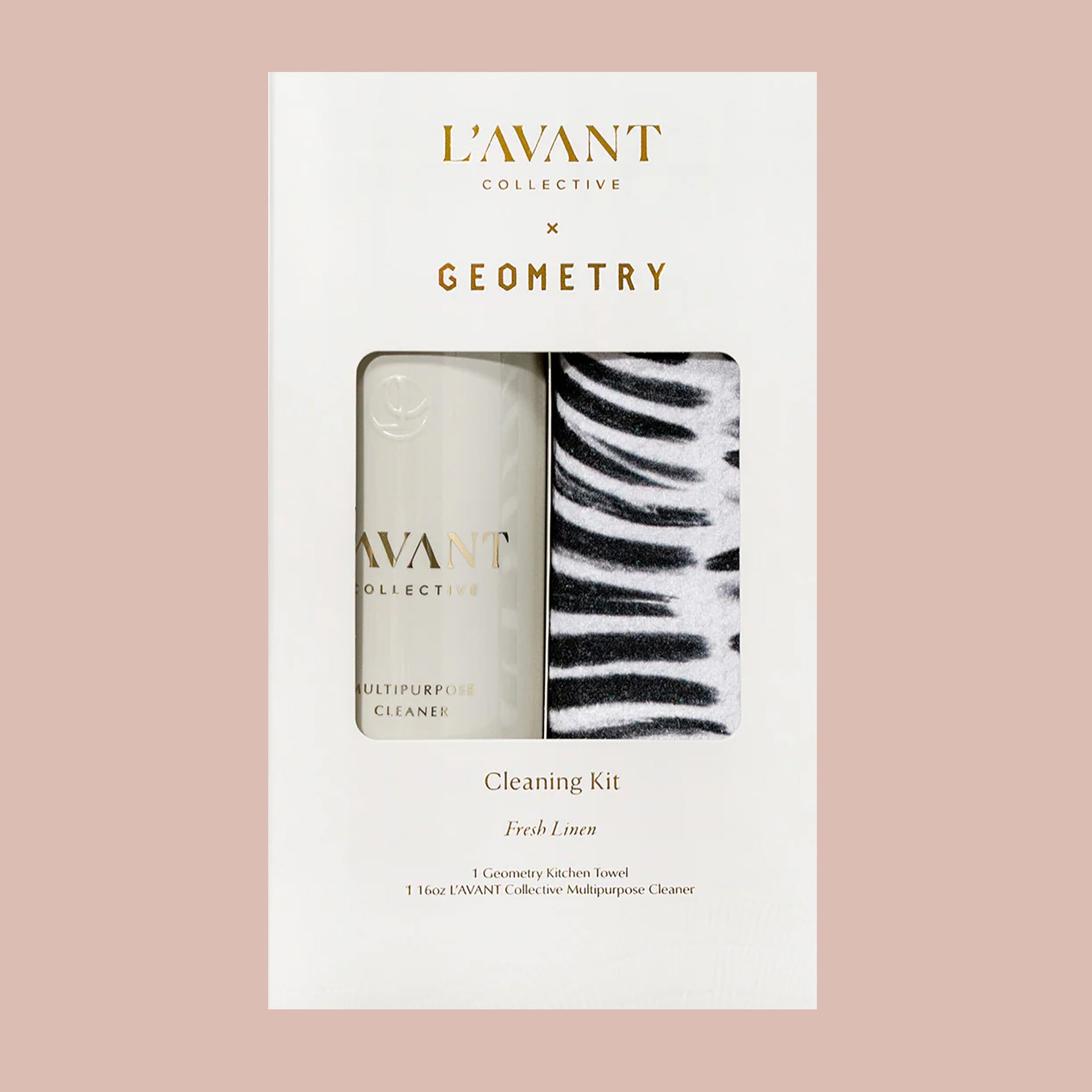 "L'AVANT Collective x Geometry Cleaning Kit Fresh Linen". 