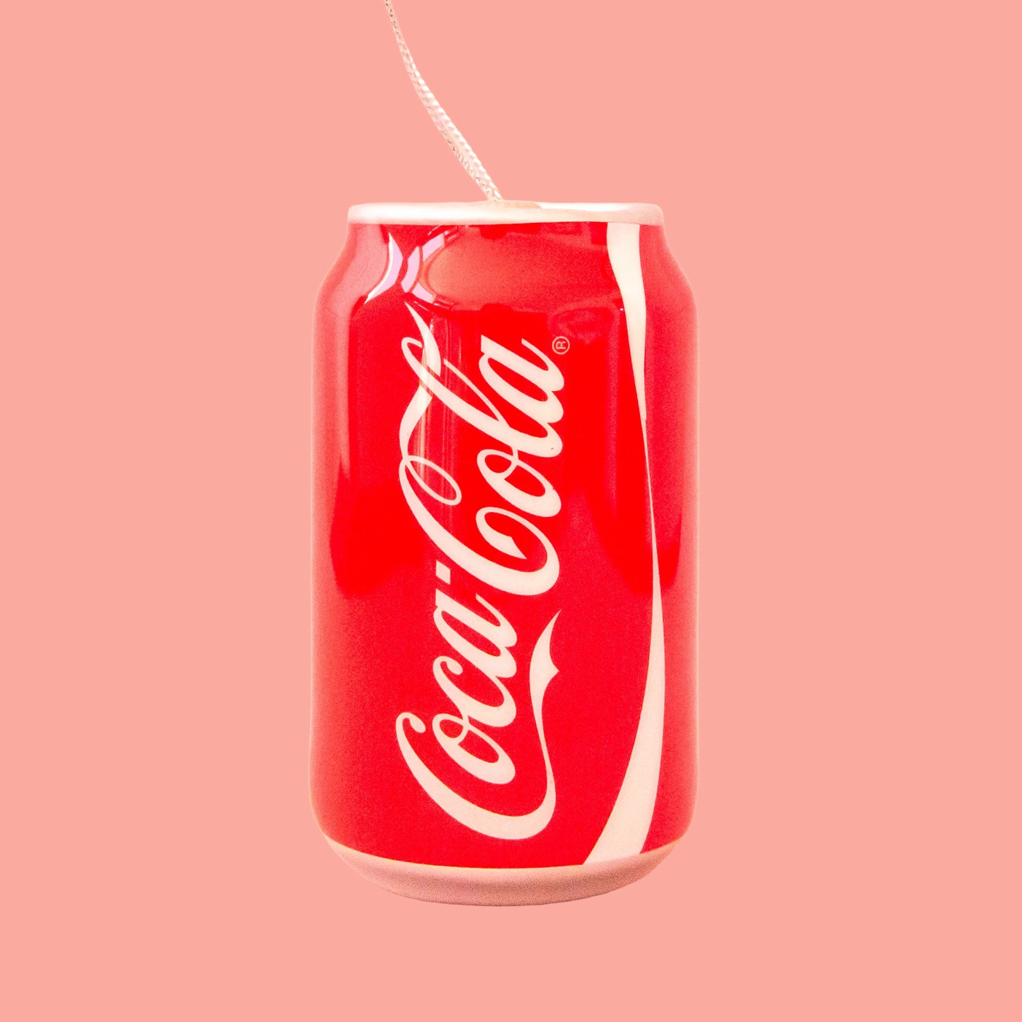 A coca cola can shaped ornament. 