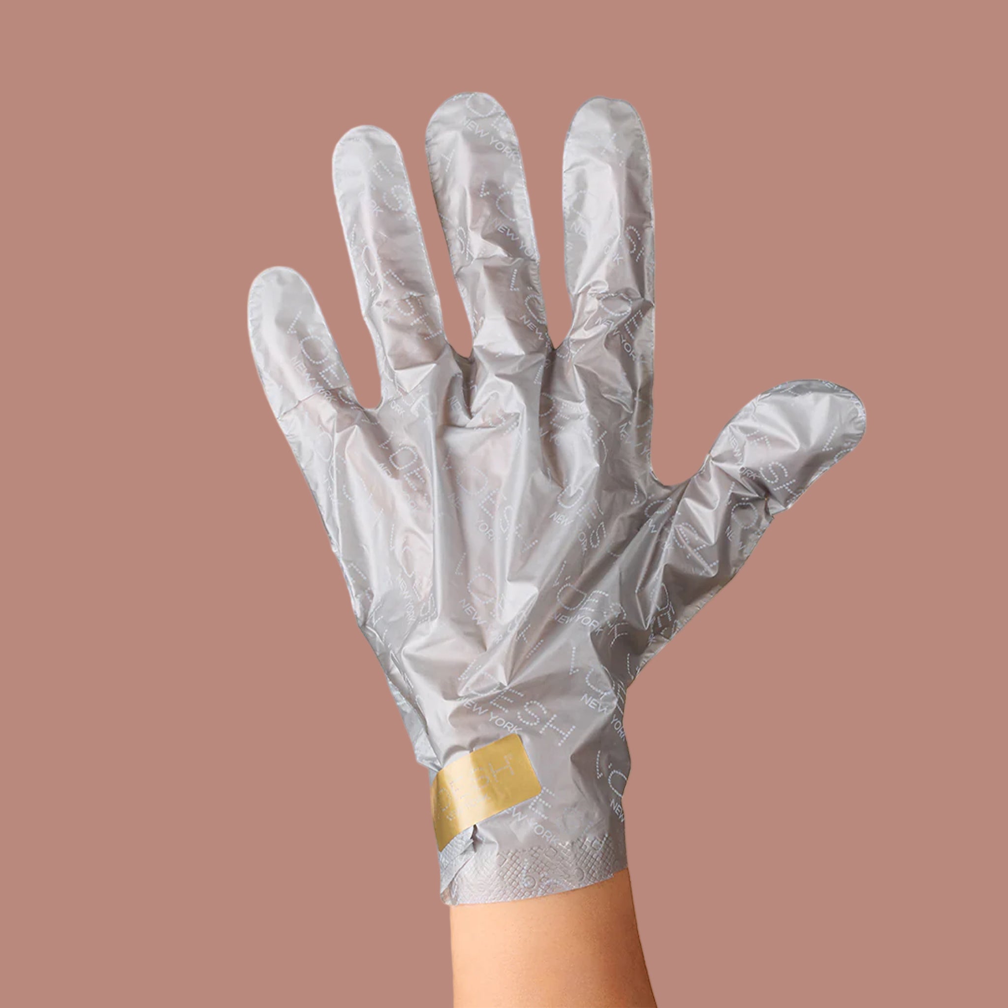 A pair of collagen gloves. 