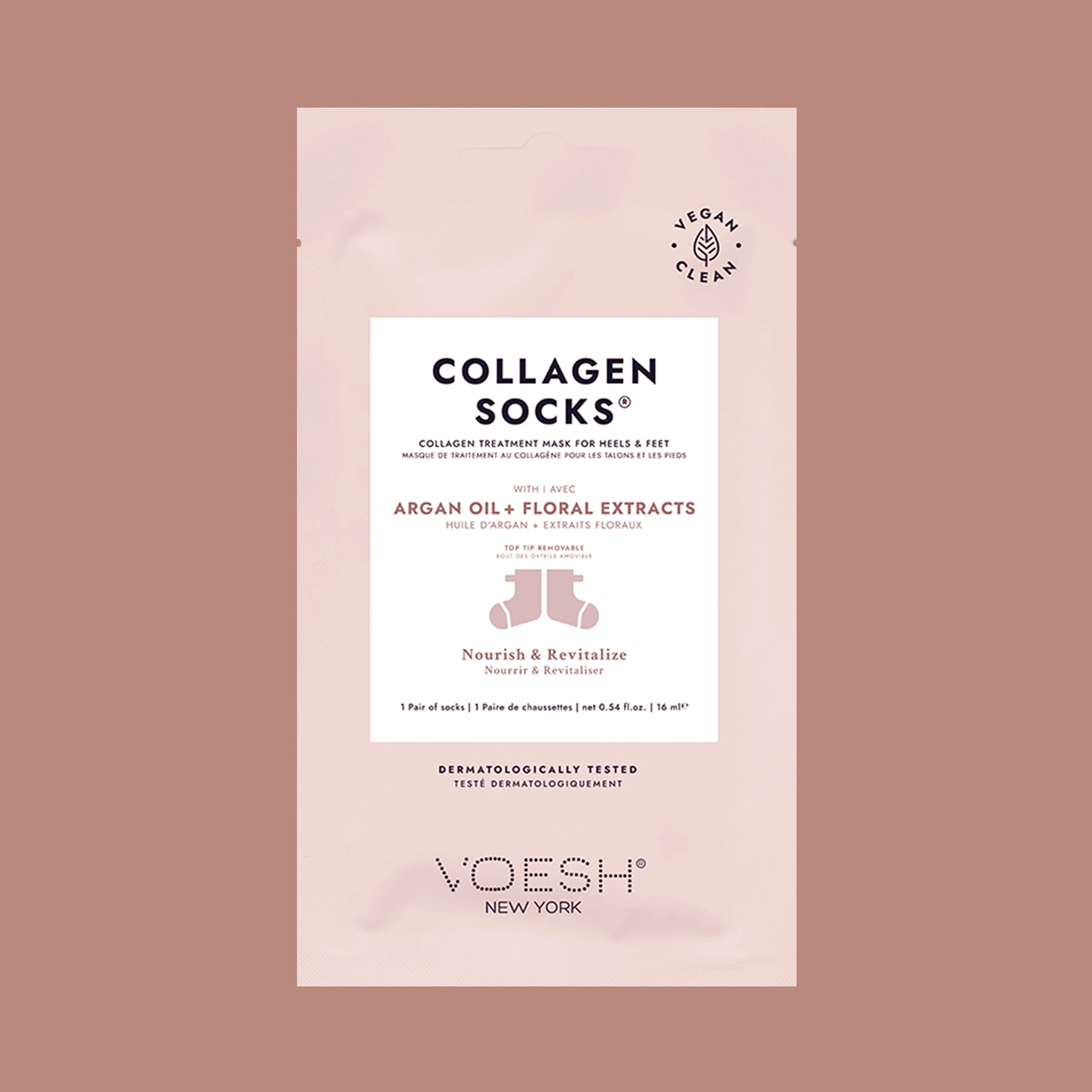 "Collagen Socks Argan Oil + Floral Extracts". 