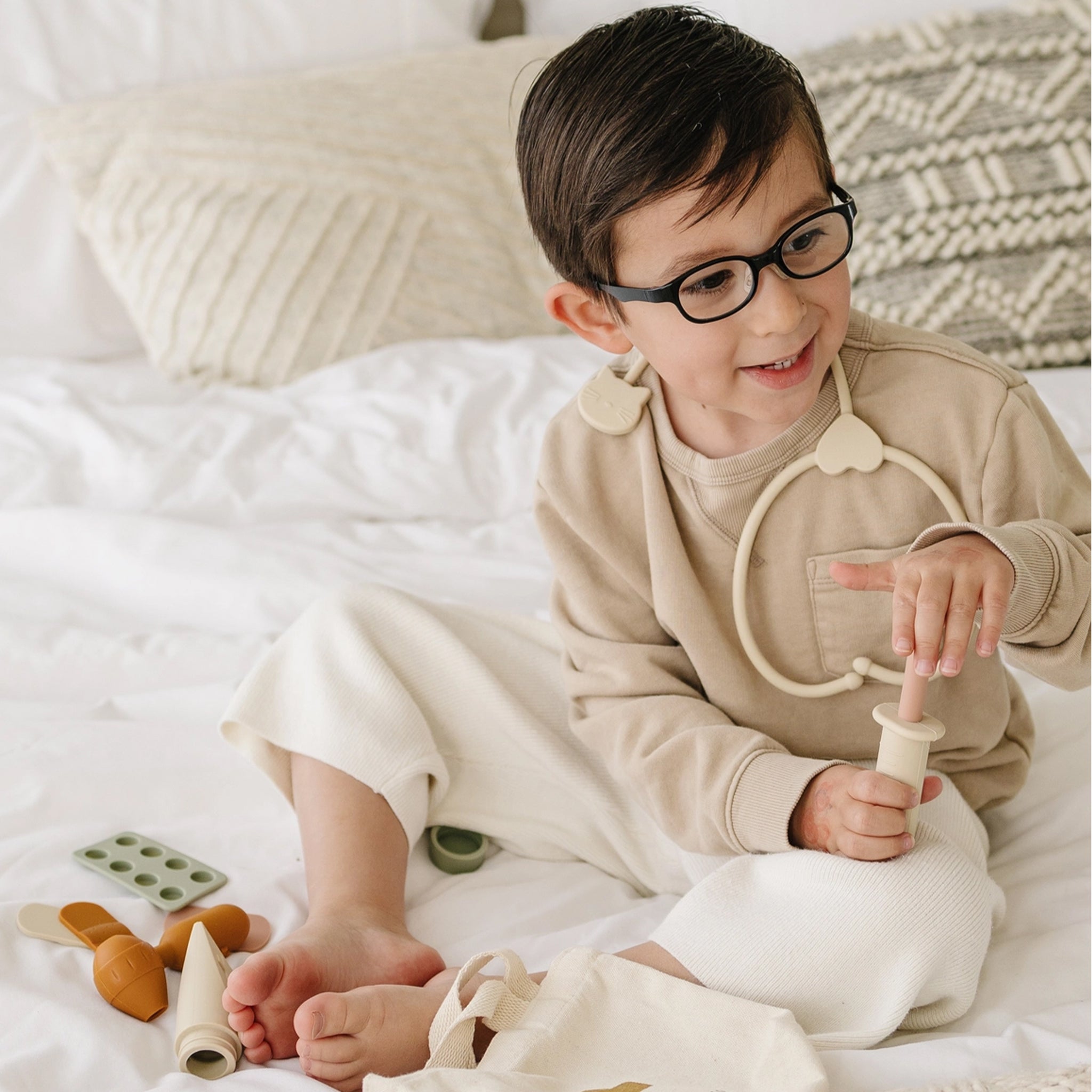 A silicone doctor toy set. 