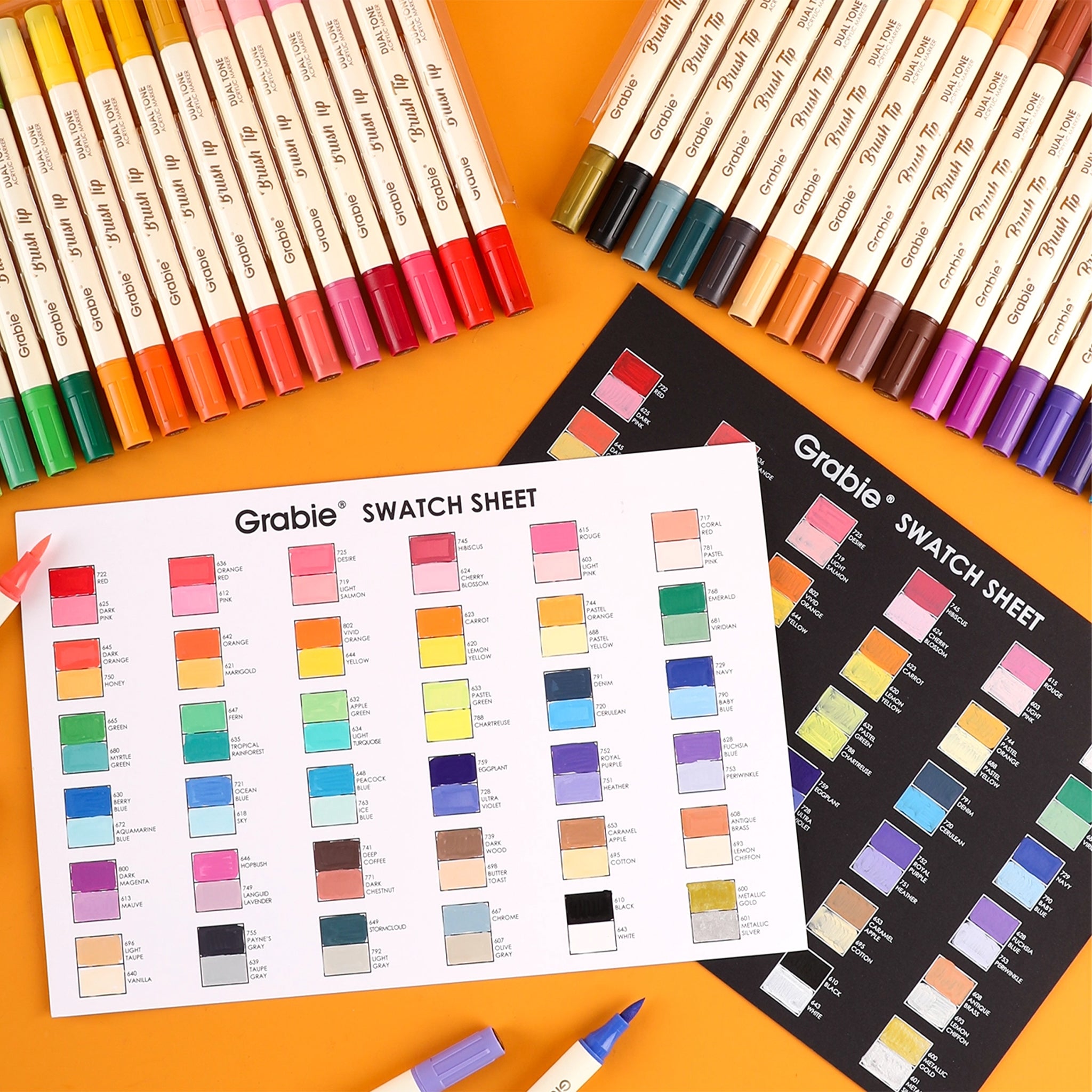 A set of 36 dual ended paint markers. 