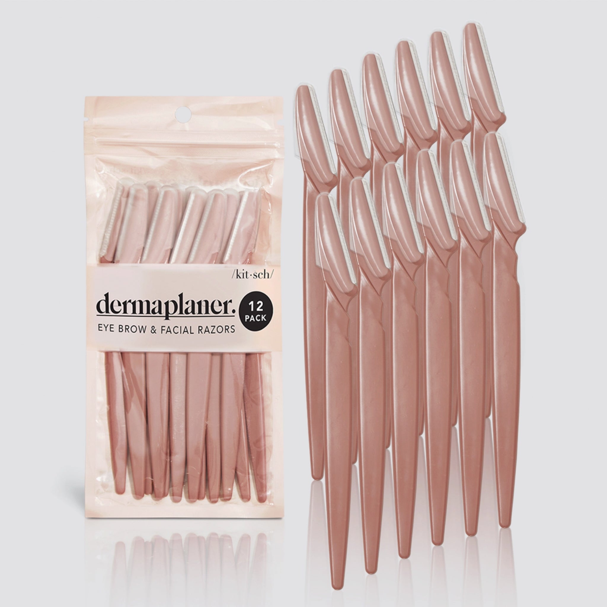 A pack of 12 eco friendly dermaplaners. 
