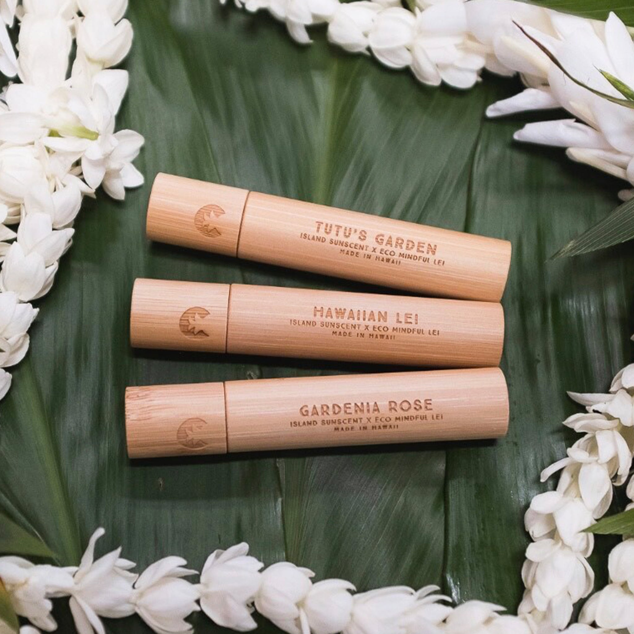 "Tutu's Garden" "Hawaiian Lei" "Gardenia Rose".