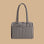A black and cream gingham everyday cloud bag.
