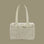 A super pale green nylon tote bag.
