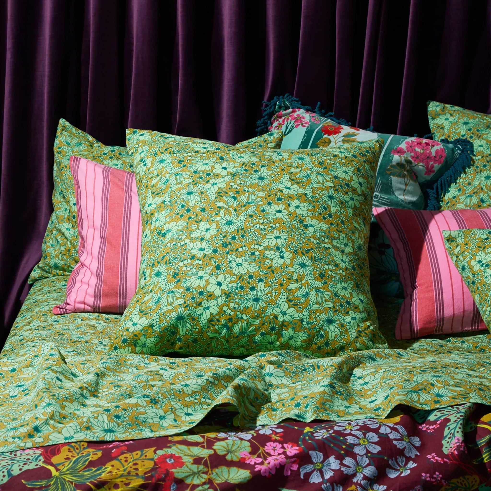 Evette Cotton Euro Pillowcase Set - Thumbnail 2