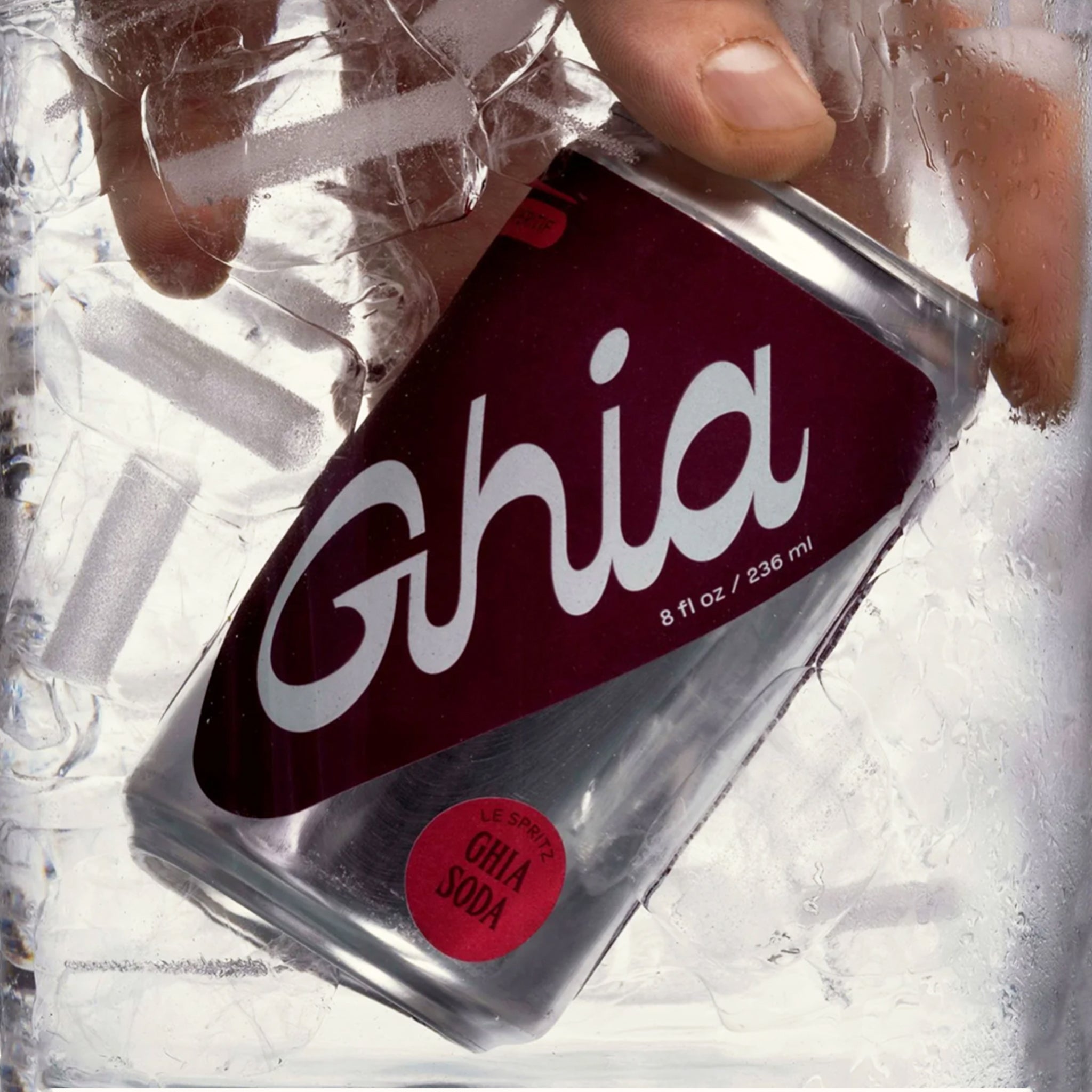 "Ghia Ghia Soda" pack of four sodas. 