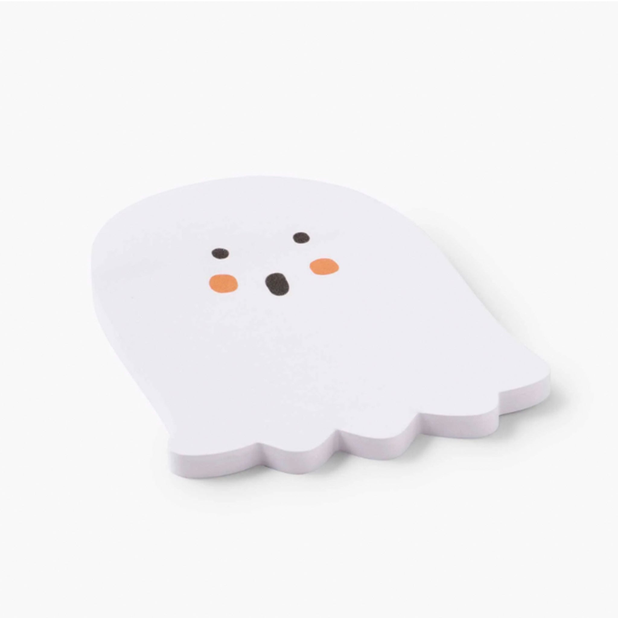A pack of white ghost shaped sticky notes. 