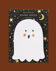 A pack of white ghost shaped sticky notes. 