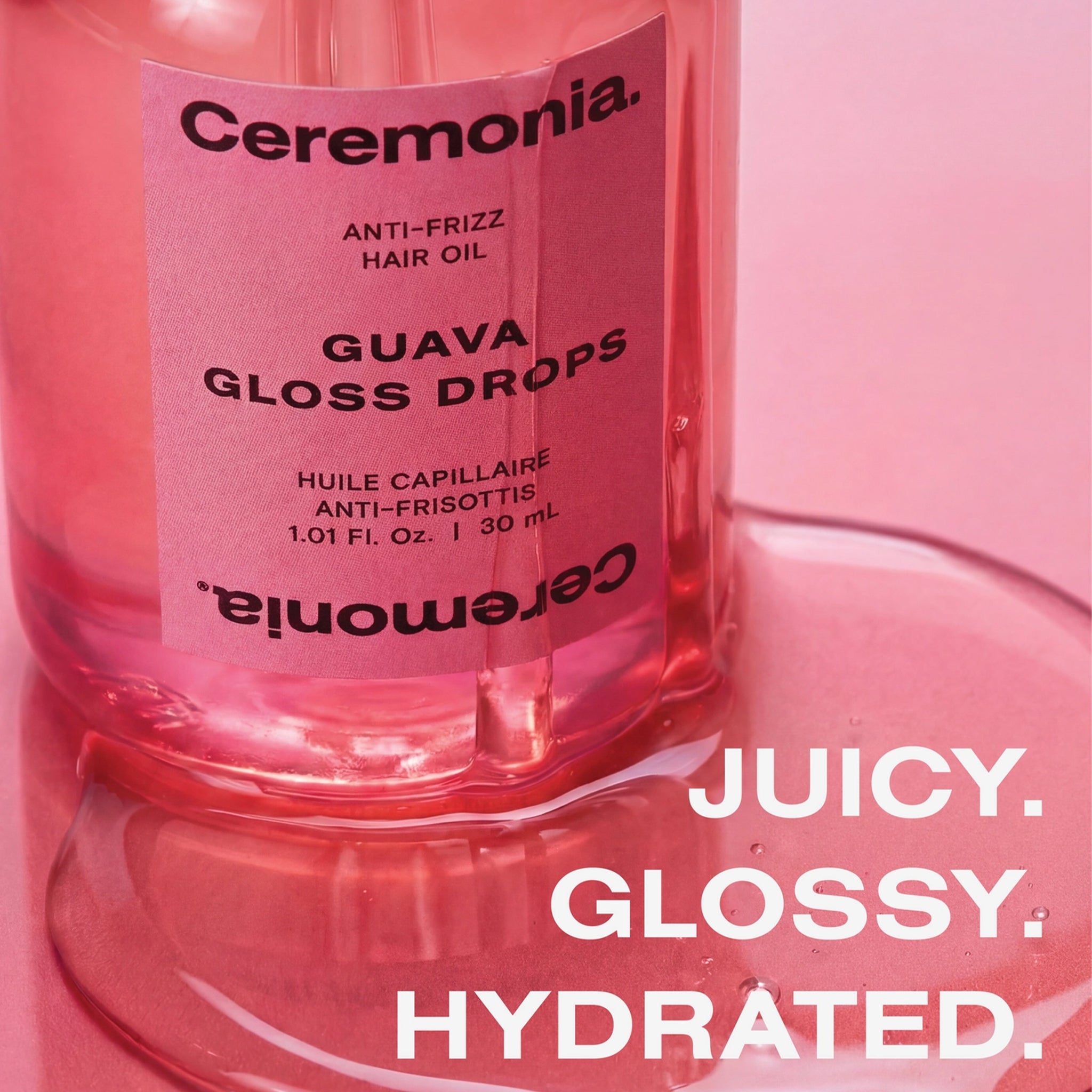 Ceremonia. Anti-frizz hair oil Guava Gloss Drops. 