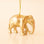 Gold standing elephant ornament. 