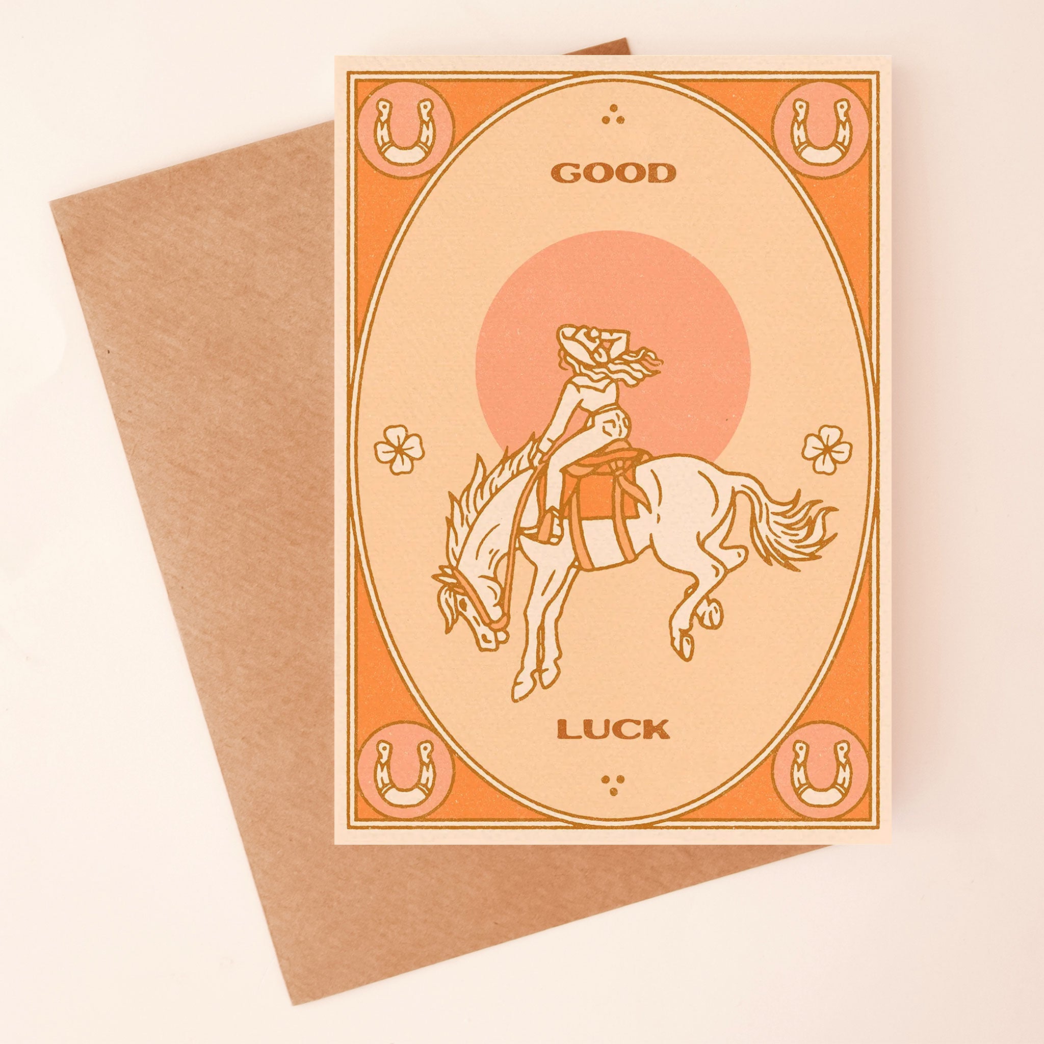 Cowgirl Good Luck Card