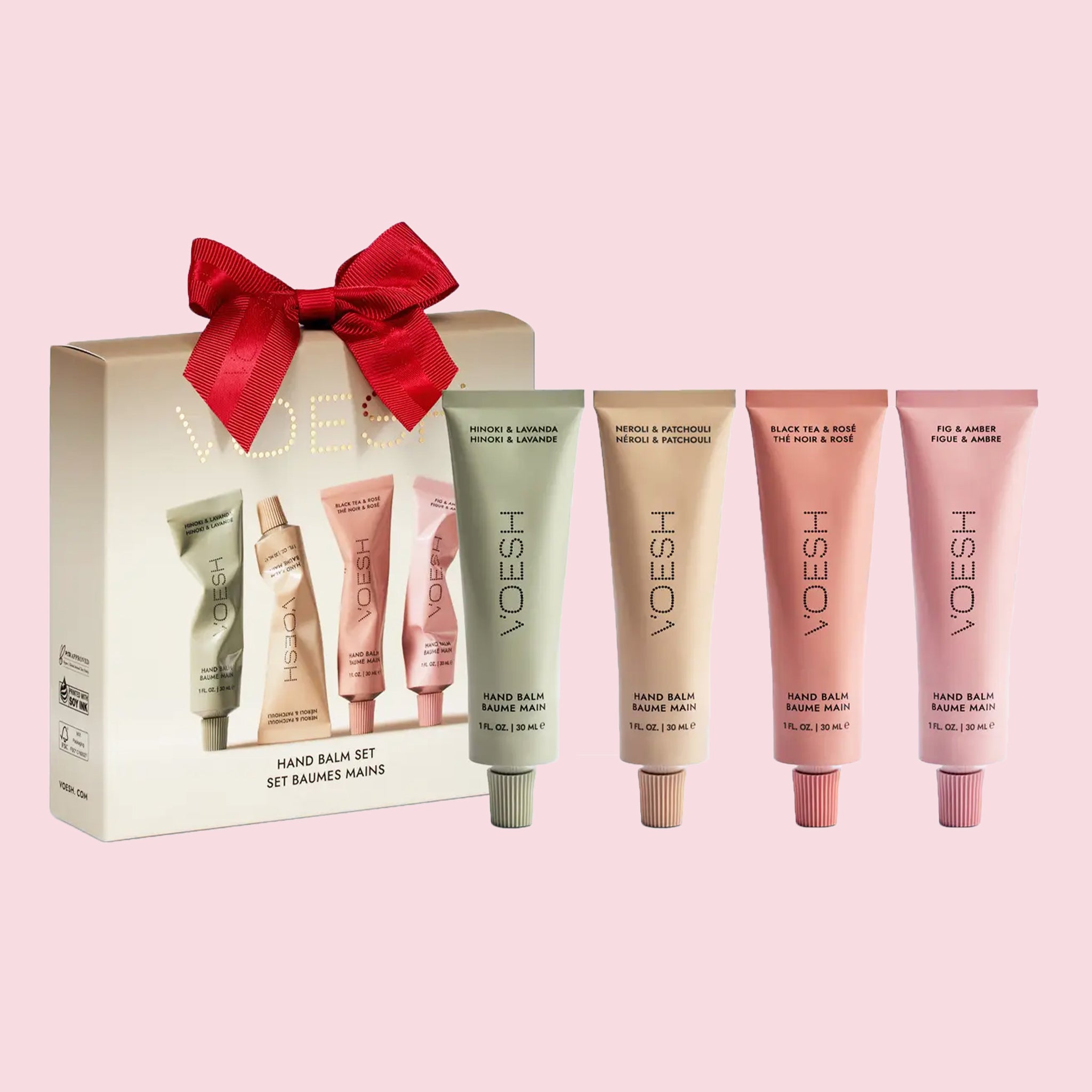  A set of four hand balm tubes. 