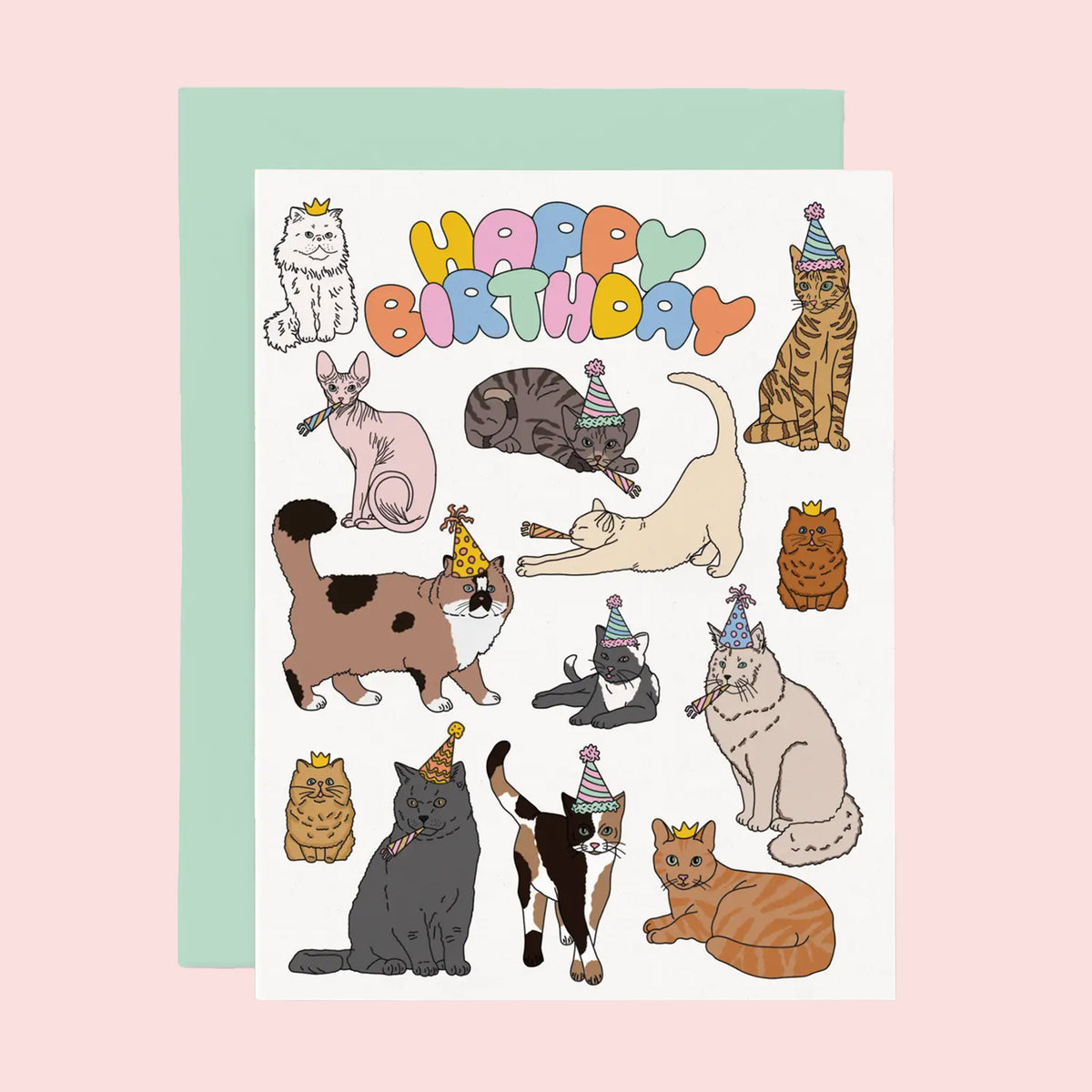 Happy Birthday Cats Card – Pigment
