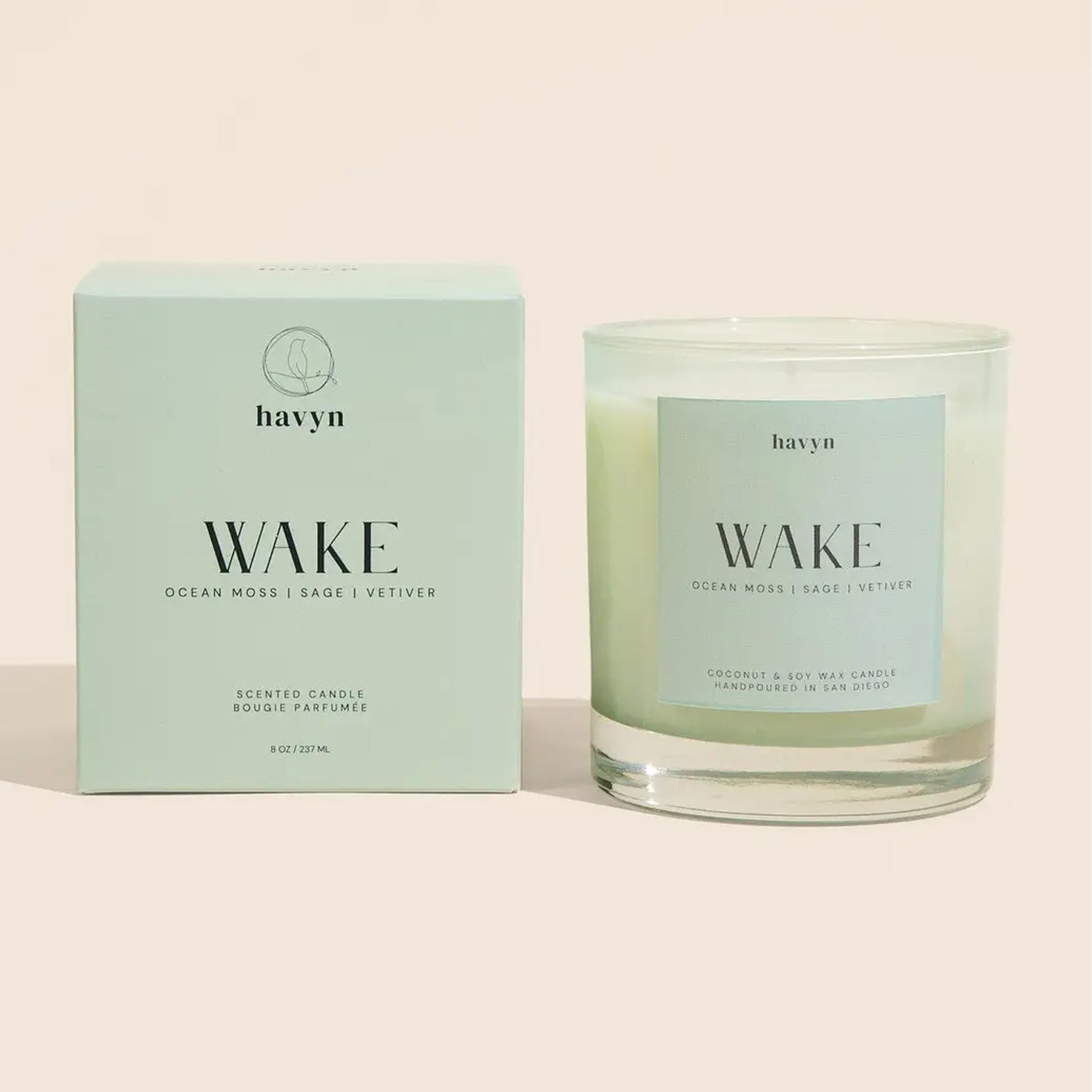 "havyn WAKE Scented Candle Bougie Parfumee". 
