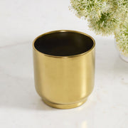 A gold planter. 