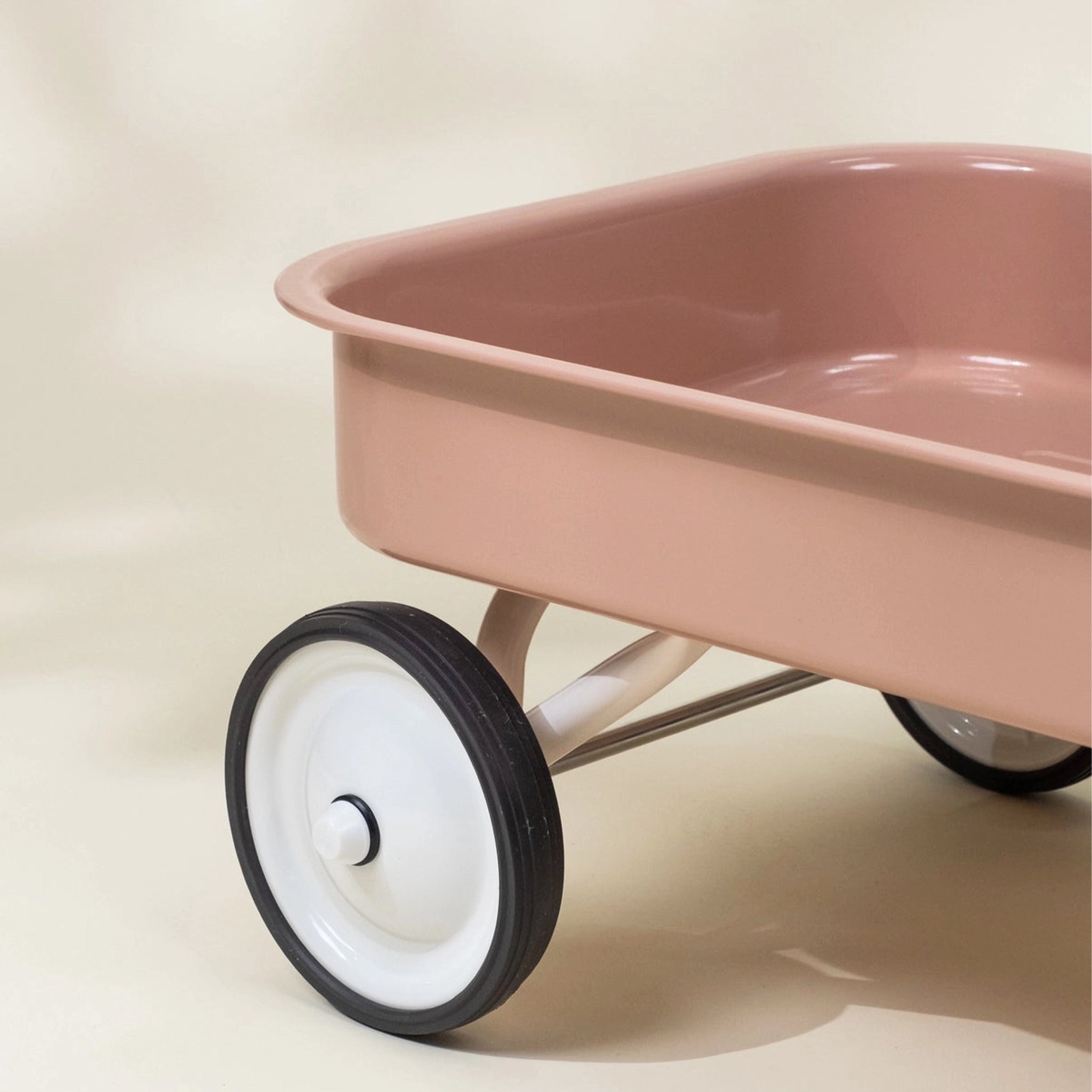 A light pink wagon. 
